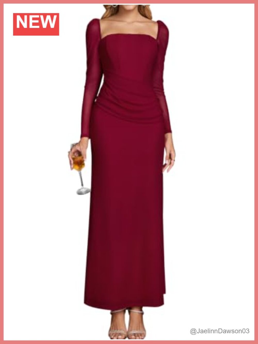 Womens Long Sleeve Ruched Bodycon Maxi Formal Wedding Guest Dress